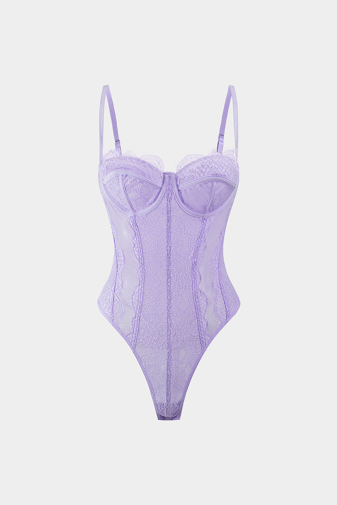 Body Bustier Corsé de Malla Transparente