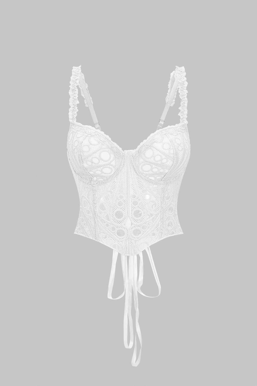 Top Camisola Espalda Anudada de Encaje