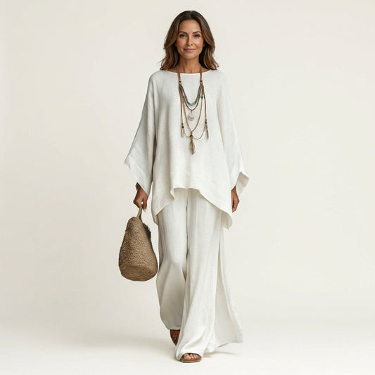 Majolie | Conjunto bohemio de mezcla de lino