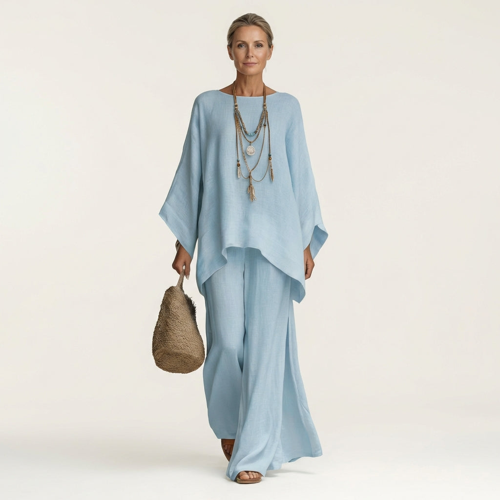 Majolie | Conjunto bohemio de mezcla de lino