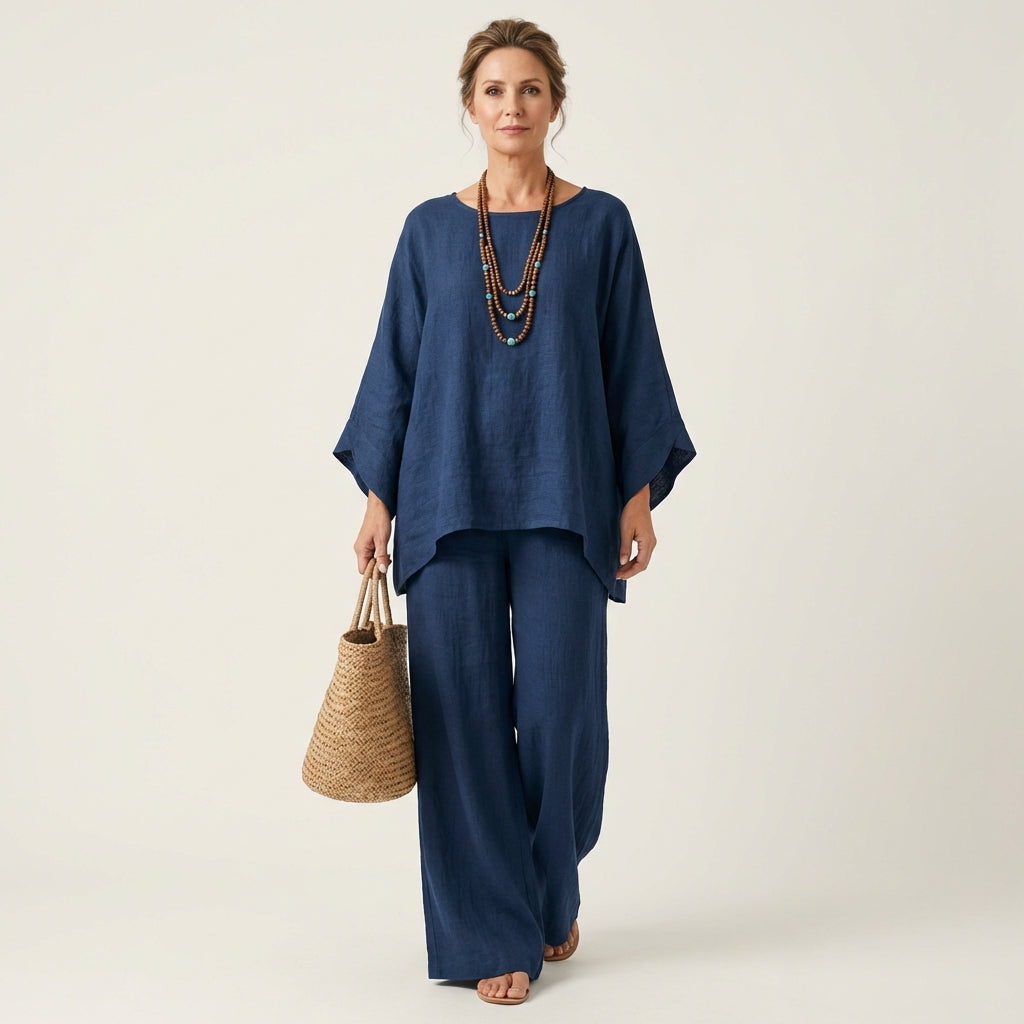 Majolie | Conjunto bohemio de mezcla de lino
