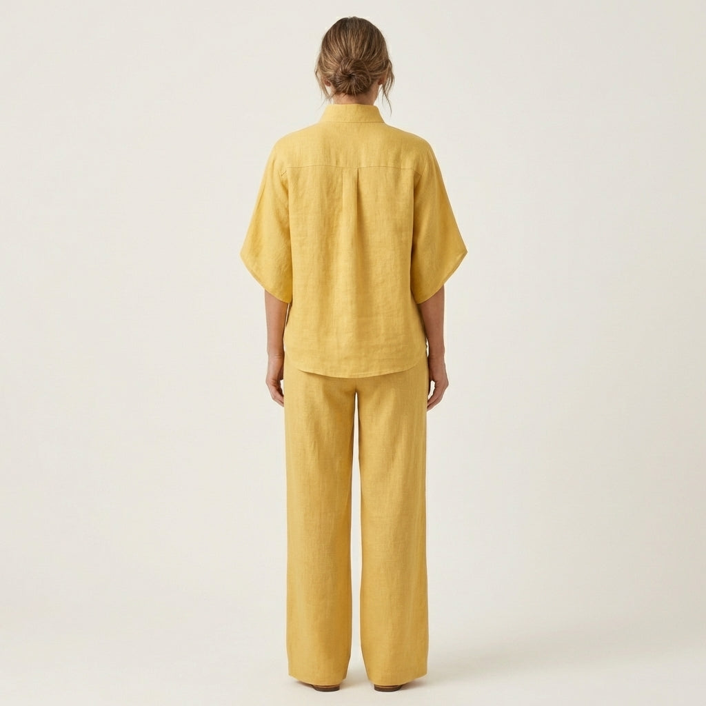 Zerah | Conjunto de dos piezas de lino y algodón