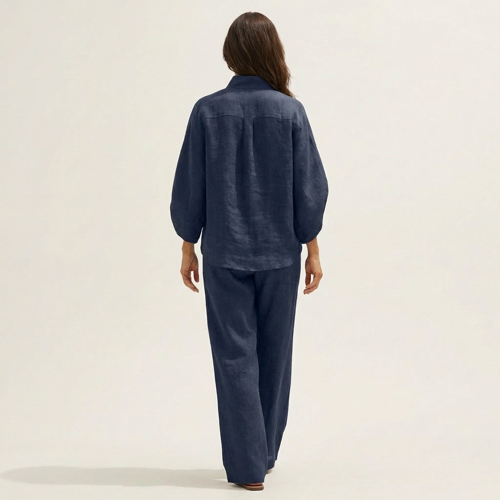 Zerah | Conjunto de dos piezas de lino y algodón