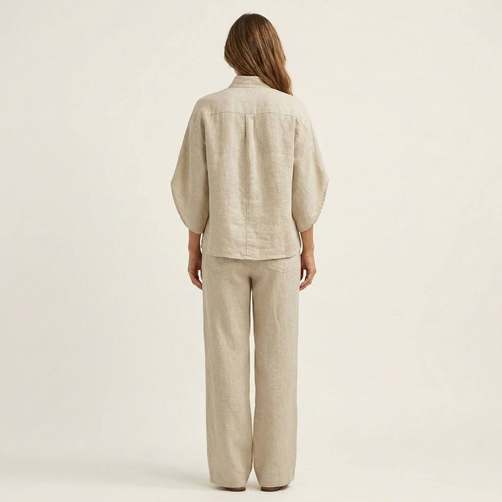 Zerah | Conjunto de dos piezas de lino y algodón