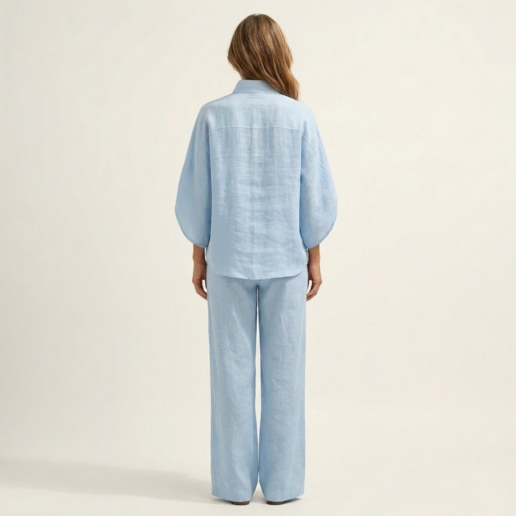Zerah | Conjunto de dos piezas de lino y algodón