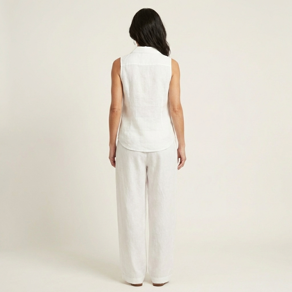 Twiila | Conjunto de blusa cruzada y pantalón de pierna ancha
