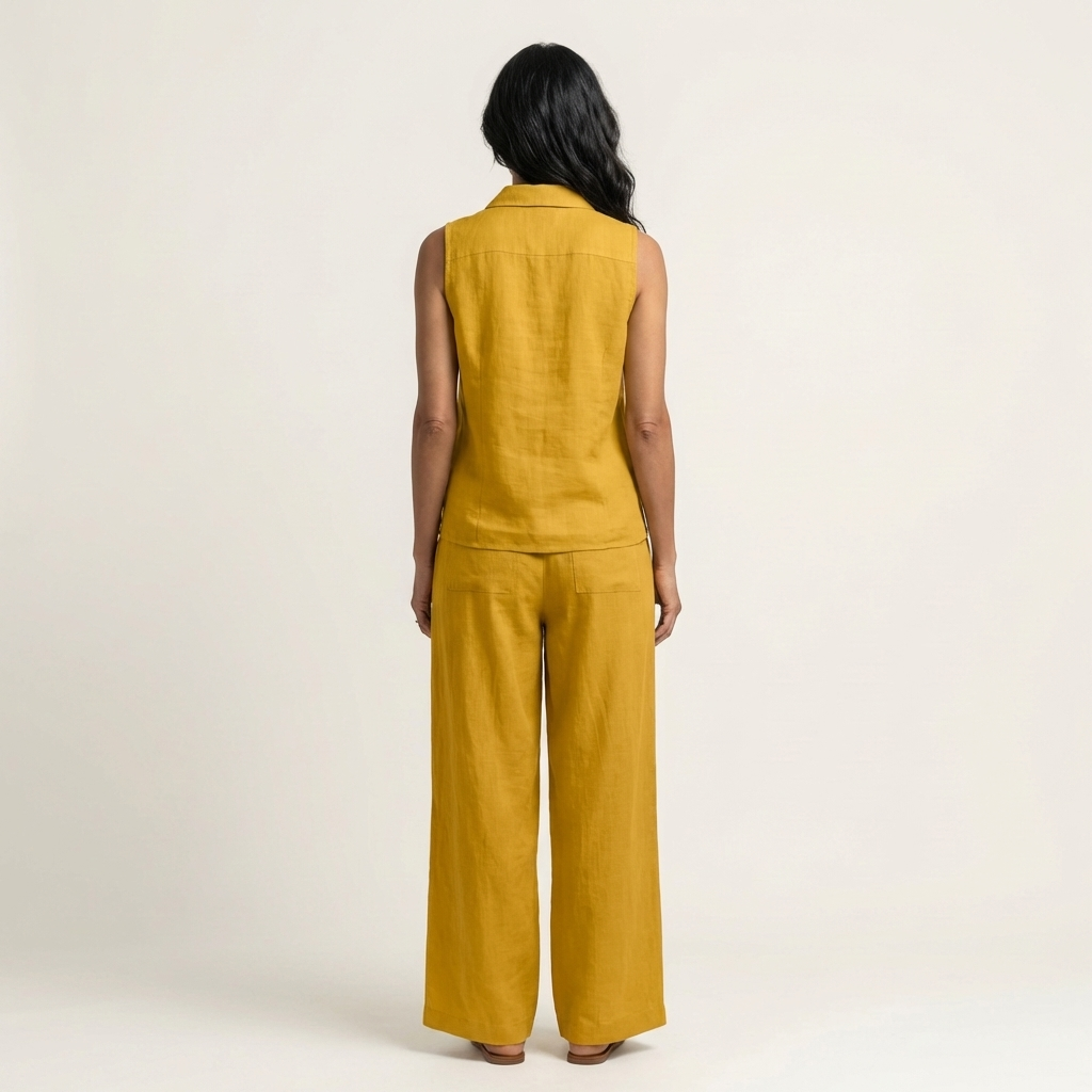 Twiila | Conjunto de blusa cruzada y pantalón de pierna ancha