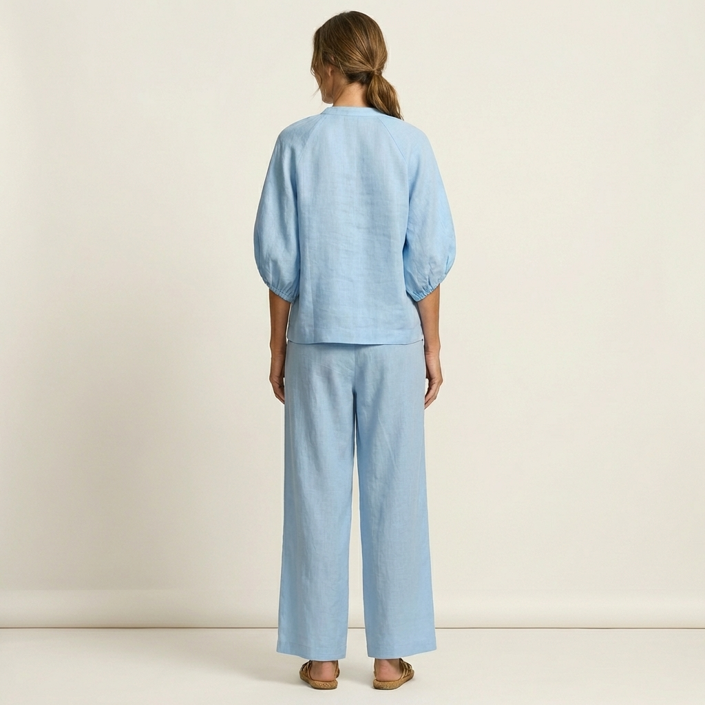 Marlowe | Conjunto con cremallera frontal y mangas abullonadas