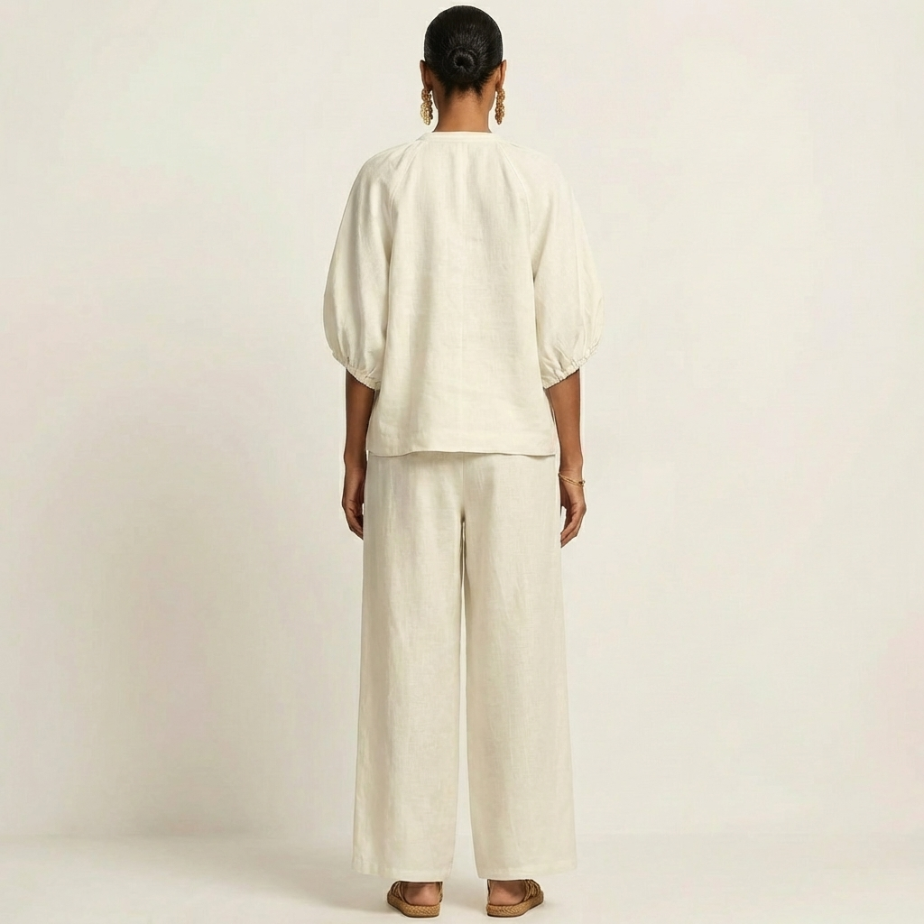 Marlowe | Conjunto con cremallera frontal y mangas abullonadas