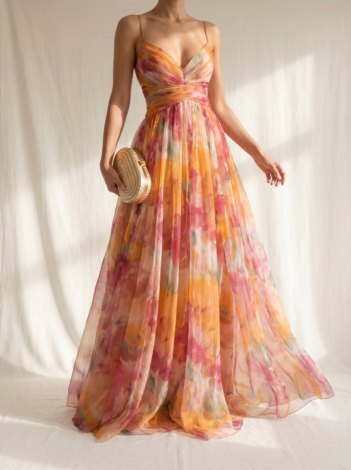 Giselle | Vestido largo con un encantador estampado floral