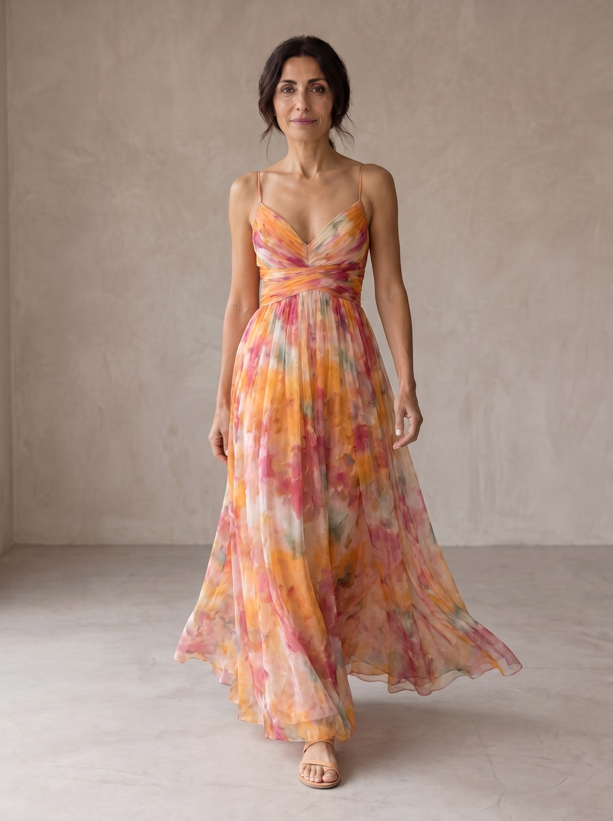 Giselle | Vestido largo con un encantador estampado floral