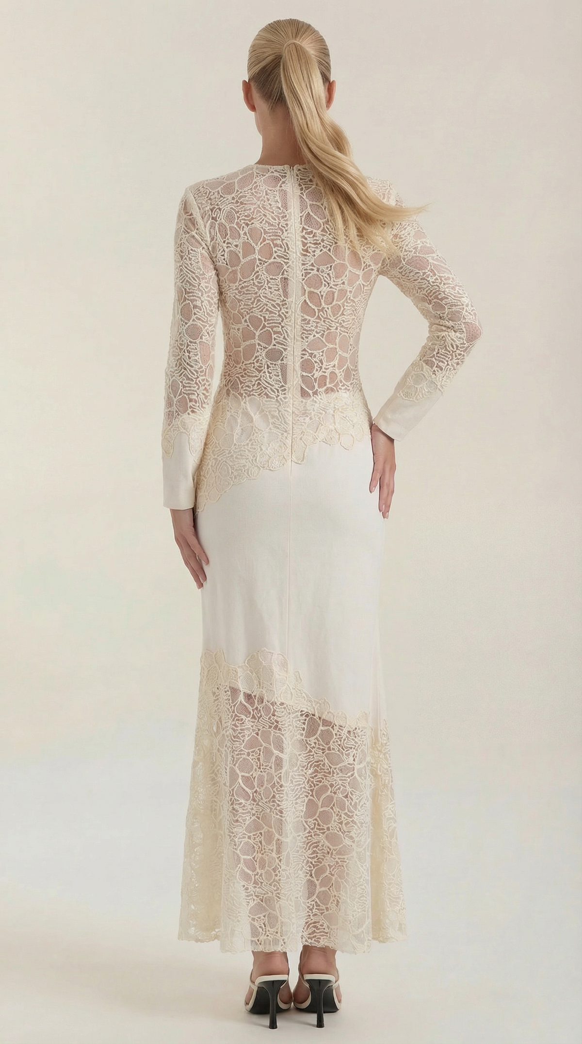 Elise | Vestido largo de lentejuelas y encaje