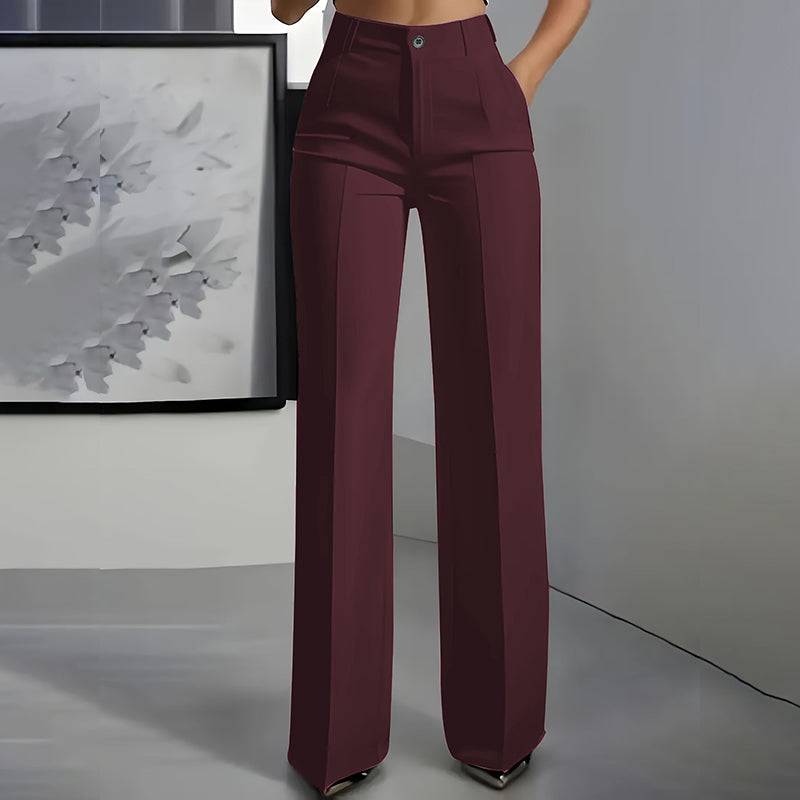 Yakelin  | Pantalones de traje de tiro alto para mujer