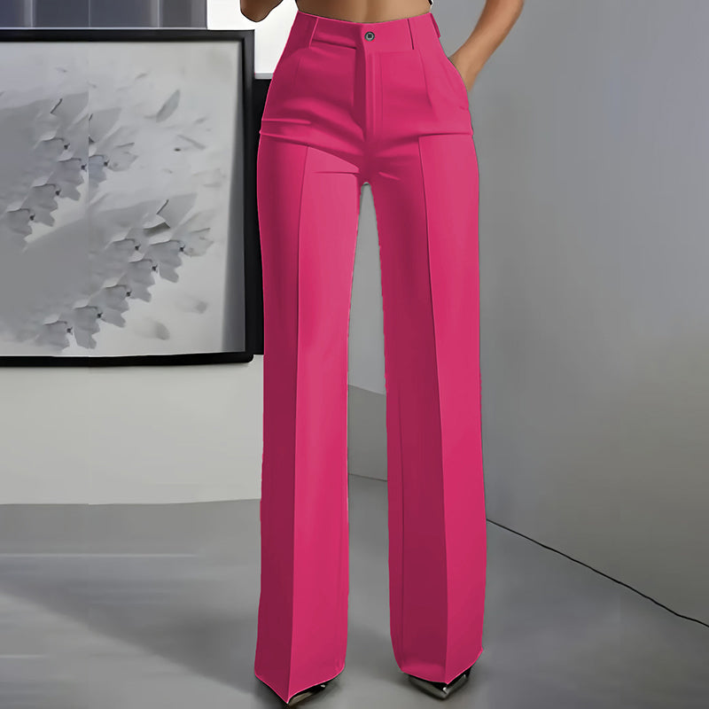 Yakelin  | Pantalones de traje de tiro alto para mujer