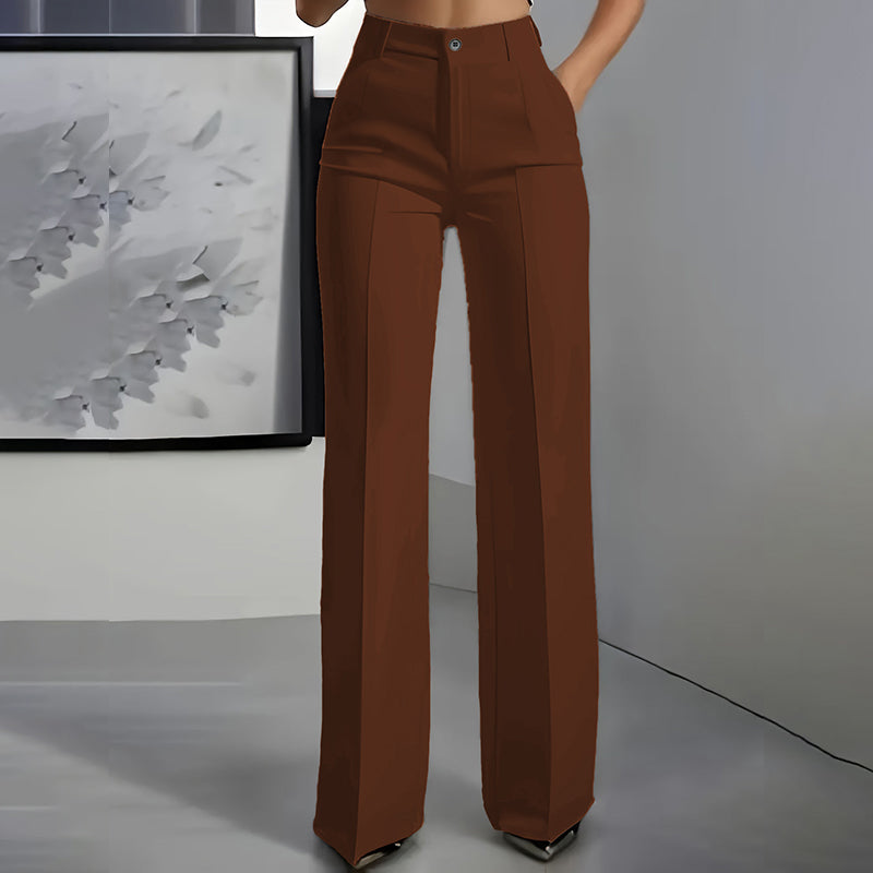 Yakelin  | Pantalones de traje de tiro alto para mujer