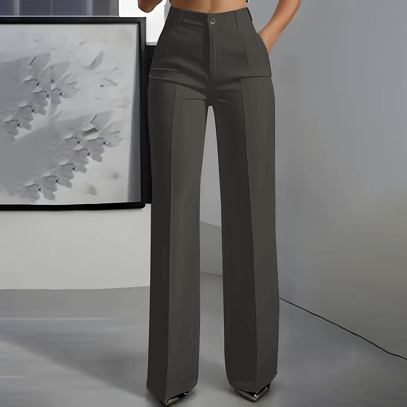 Yakelin  | Pantalones de traje de tiro alto para mujer